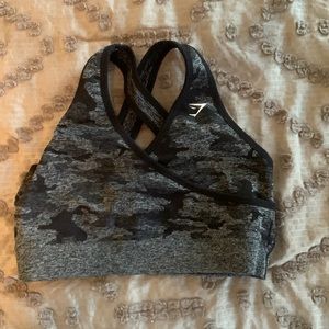 Gymshark Camo Bra (Pads removed)